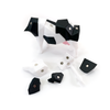 3D printed cow magnet puzzle partially disassembled showing magnet connections