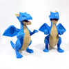 Two 3D printed magnet puzzle dragons fully assembled, both facing forward