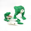 3D printed magnet puzzle t-rex partially assembled, pieces show 2x5mm magnet connections