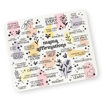 mama affirmations mouse pad featuring daily reminders for moms