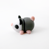 3D printed opossum with pink feet mini fidget creature