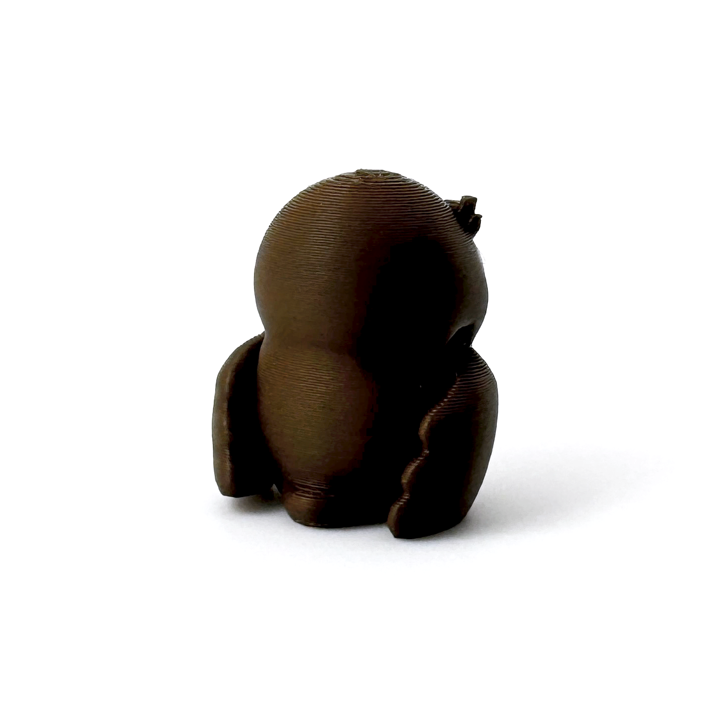 3D printed owl mini fidget creature facing backwards