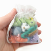 Pouch of 8 random mini fidget creatures of various colors