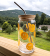 Glass Can Cup with Smiles