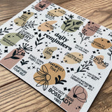 mouse pad featuring daily reminders with family friendly language