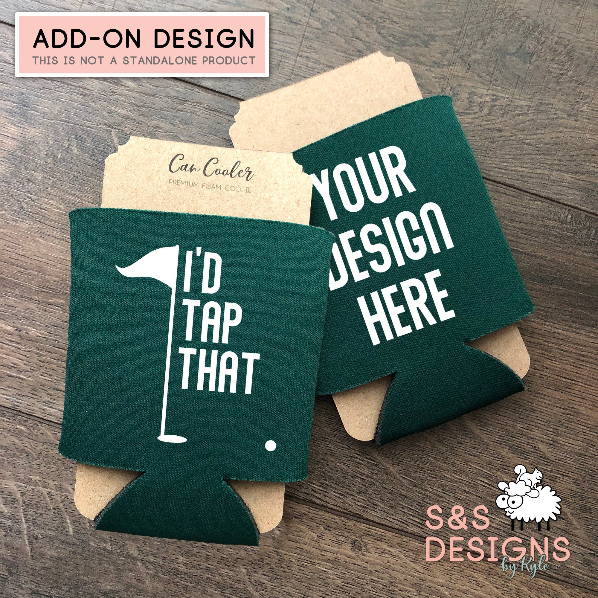 Reverse Side Add On Can Cooler Personalization