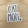 Cat Mom with Paw Print Sticker
