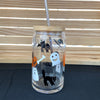 Glass Can Cup with Mixed Halloween