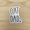 Cat Dad with Paw Print Sticker